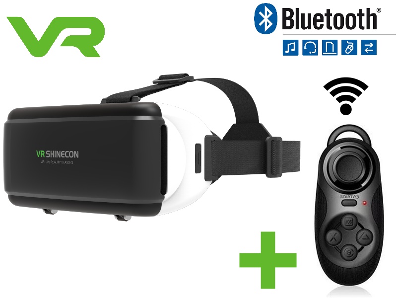 Akční balíček - 3D HD brýle VR SHINECON + bezdrátový bluetooth ovladač