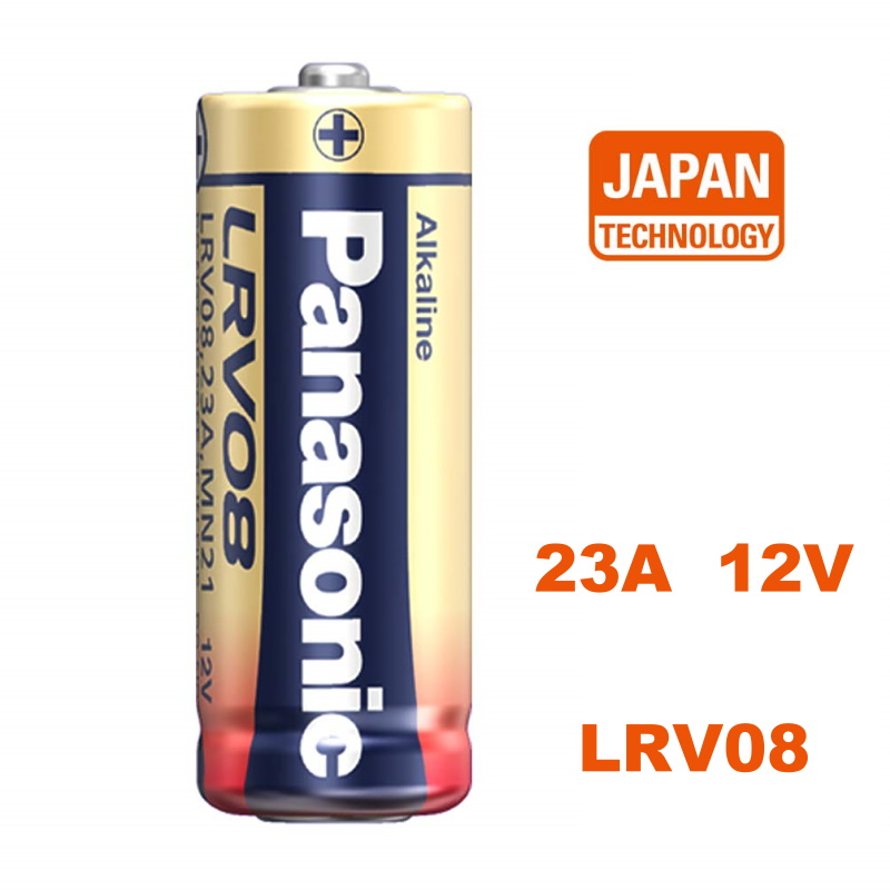 Alkalická baterie Panasonic A23 12V LRV08 pro tlačítko bezdrátového zvonku