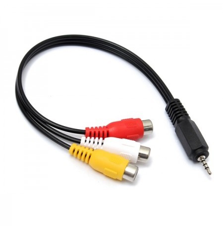 Audio/Video kabel 4-pol. jack 2.5mm/3x cinch female pro navigace s AV-in vstupem