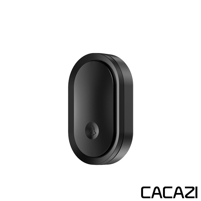 Bezdrátový zvonek CACAZI A99, 300m, 36 melodií, 110dB, 1x tlačítko - černé