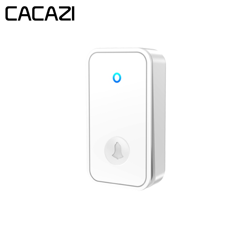 Bezdrátový zvonek CACAZI FA28, bezbateriový, 1x samostatné tlačítko - bílé